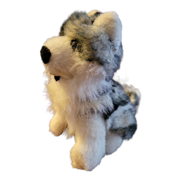 Vtg Siberian Malmute Husky Eskimo Stuffed Animal Puppy Dog - Picture 1 of 5